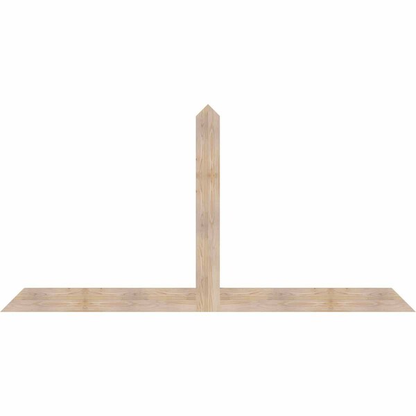 Ekena Millwork Portland Smooth Timber Gable Bracket, Douglas Fir, 96"W x 48"H x 1 1/2"D x 5 1/2"F, 12/12 Pitch GBW096X48X0206POR00SDF - main